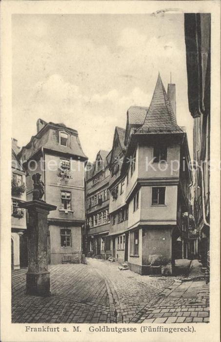 Frankfurt Main Goldhutgasse Fuenffingereck