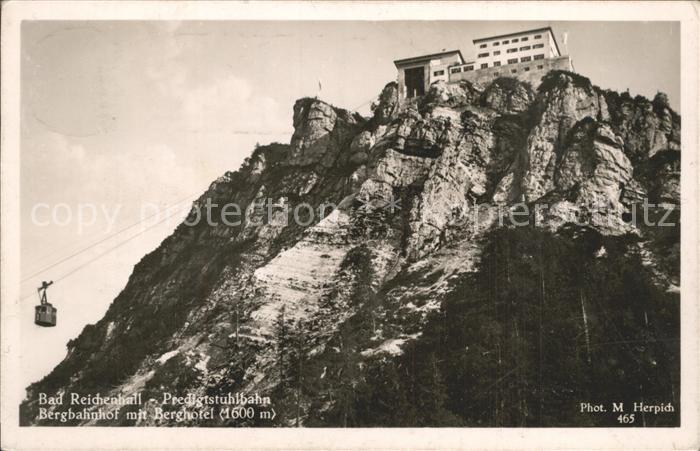 Bad Reichenhall Predigtstuhlbahn Bergbahnhof mit Berghotel