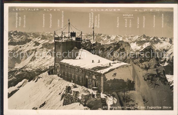 GARMISCH-PARTENKIRCHEN Bayern Muenchener Haus auf der Zugspitze