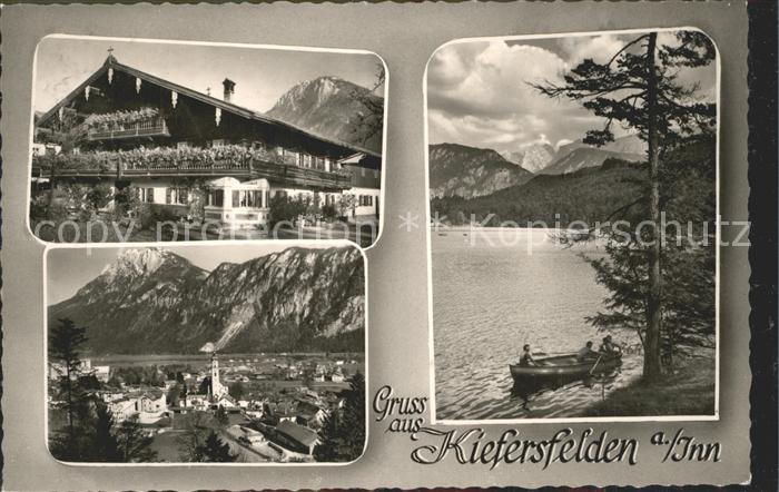 Kiefersfelden mit Hechtsee und Kaisergebirge
