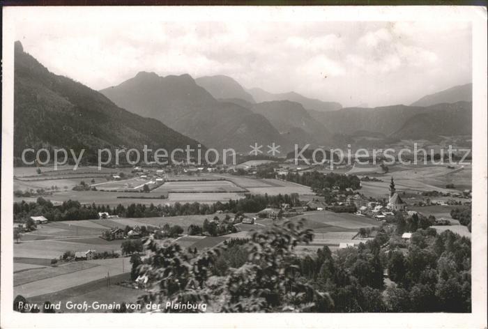 Bayrisch Gmain Tirol und Grossgmain von der Plainburg