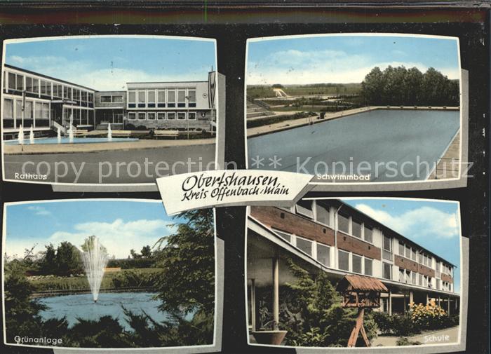 Obertshausen Rathaus Schwimmbad Gruenanlage Schule