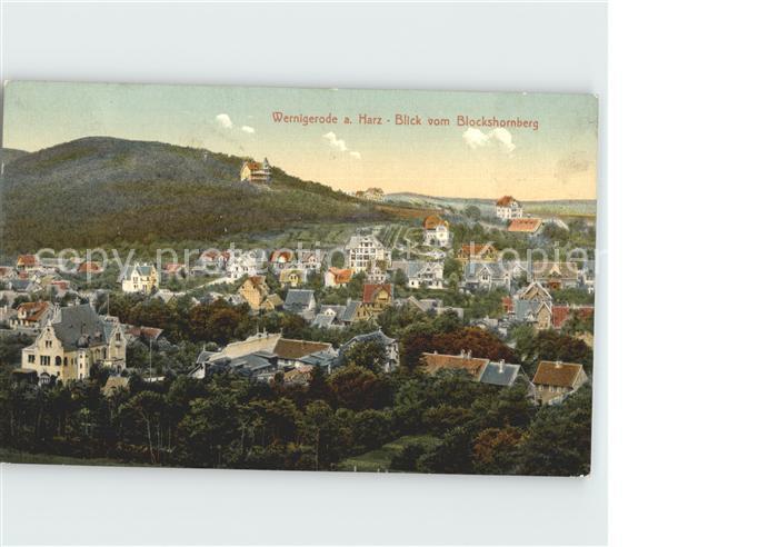 Wernigerode Harz Blick vom Blockshornberg