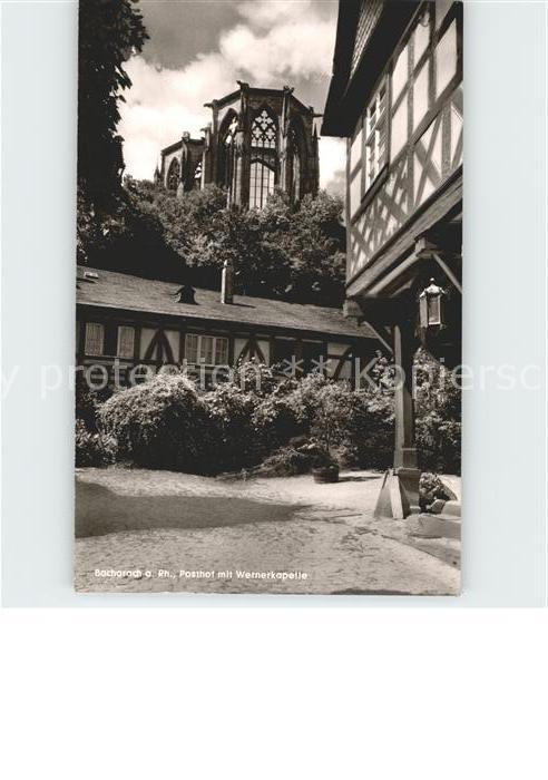 Bacharach Rhein Posthof mit Wernerkapelle