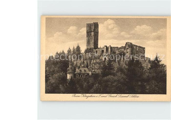 Koenigstein Taunus Ruine Koenigstein und Grossherzogl Luxemb Schloss