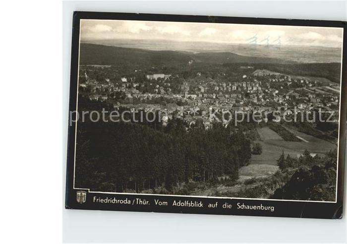 Friedrichroda vom Adolfsblick auf die Schauenburg