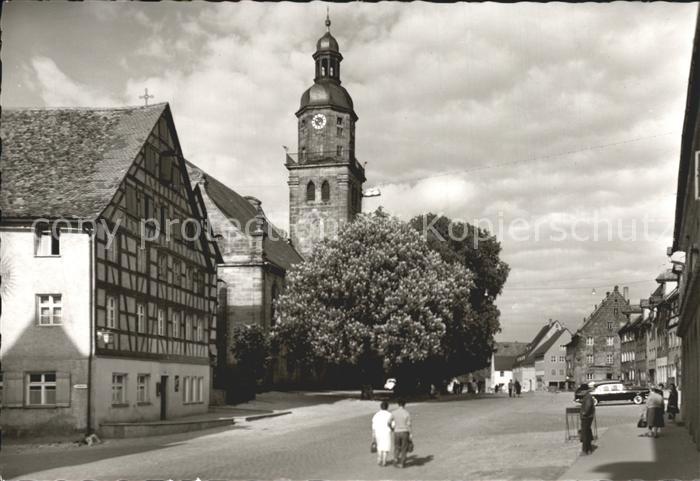 Altdorf Nuernberg Marktplatz mit Stadtkirche