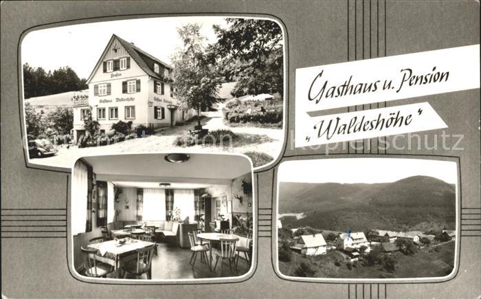 Huzenbach Gasthaus Pension Waldeshoehe Gastraum