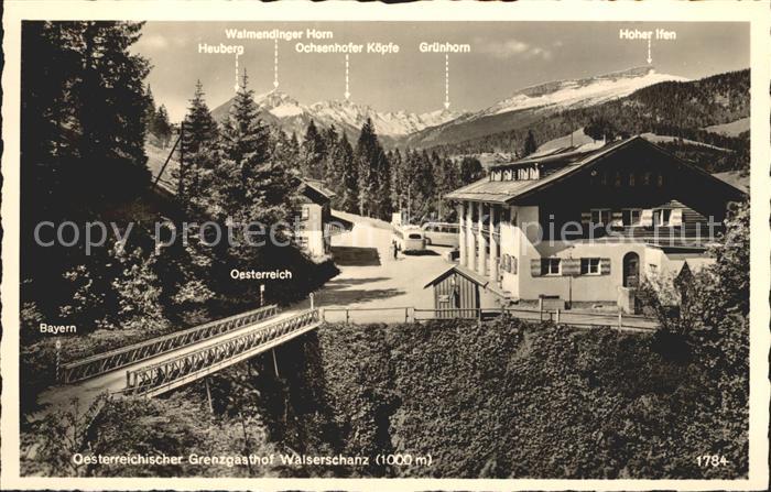 Walserschanz Kleinwalsertal oesterr Grenzgasthof Bruecke