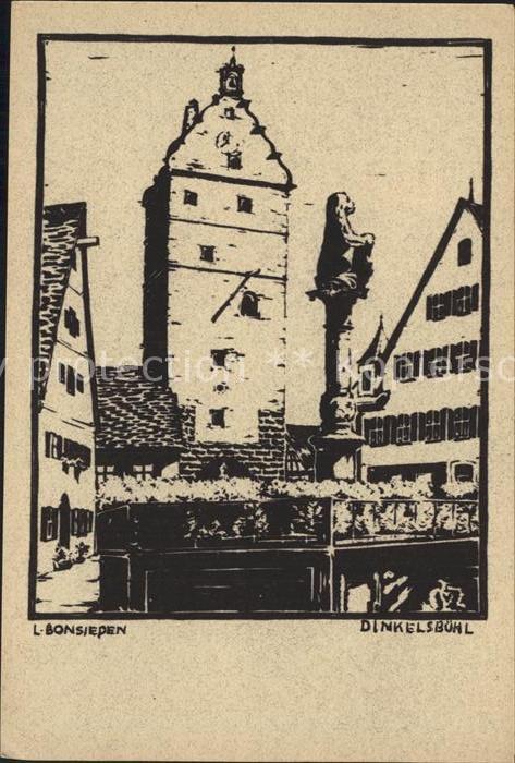 Dinkelsbuehl Stadttor Zeichnung