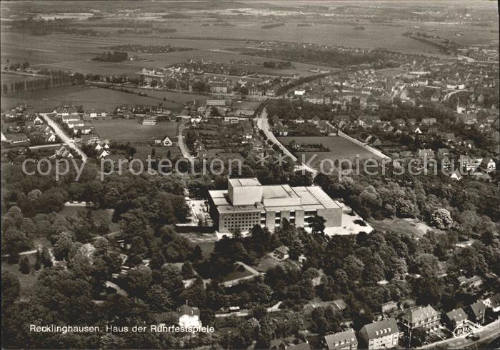 Recklinghausen Westfalen Haus der Ruhrfestspiele Fliegeraufnahme