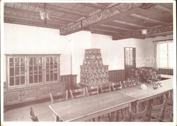 Gera Tagesraum mit bemalter Holzbalkendecke