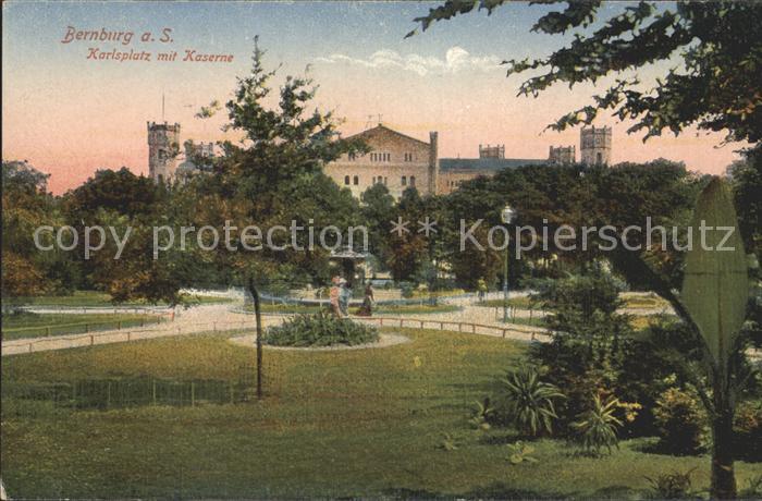 Bernburg Saale Karlsplatz mit Kaserne