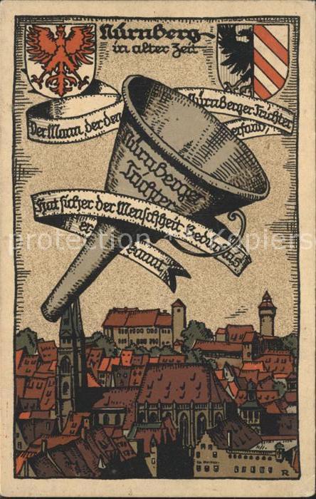 NueRNBERG CITY Nuernberger Trichter Steinzeichnung