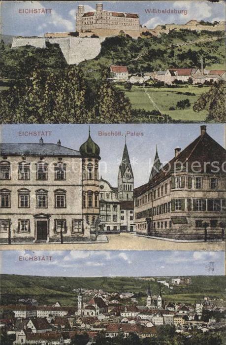 Eichstaett Oberbayern Willibaldsburg Bischoefl Palais Stadtblick