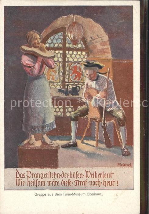 PAssAU Bayern Prangerstehen der boesen Weiberleut Gruppe aus dem Turm Museum