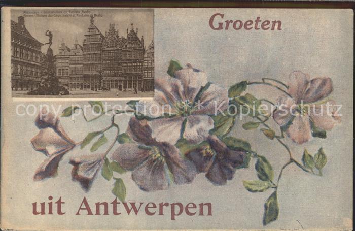 Antwerpen Anvers Maisons des Corporations et Fontaine da Brabo