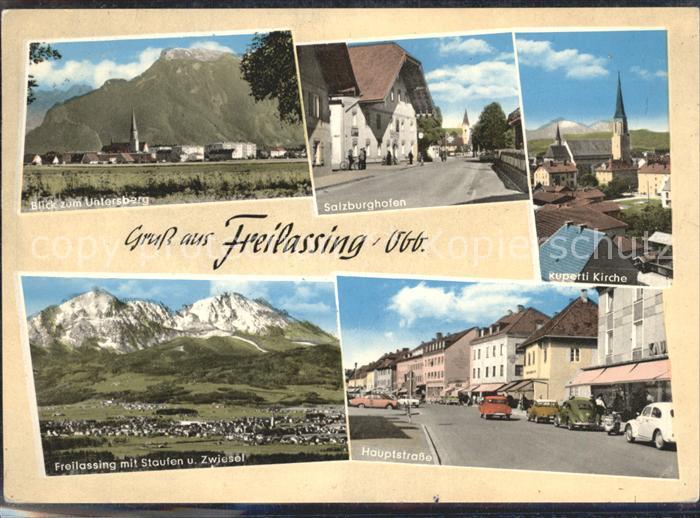 Freilassing mit Untersberg Salzburghofen Ruperti Kirche Total mit Staufen und Zw