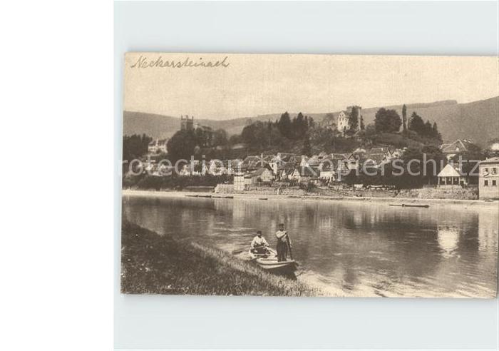 Neckarsteinach Neckarpartie Fischerboot
