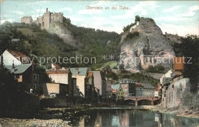 Oberstein Nahe mit Burg und Kirche