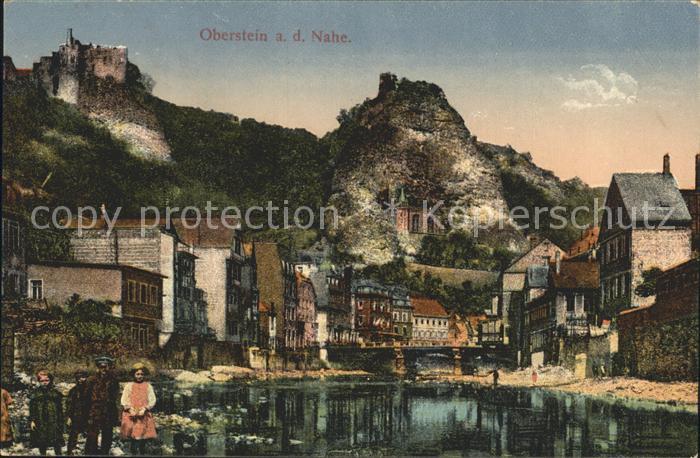 Oberstein Nahe mit Burg und Felsen-Kirche