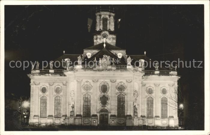 SAARBRueCKEN Saarland Ludwigskirche bei Nacht