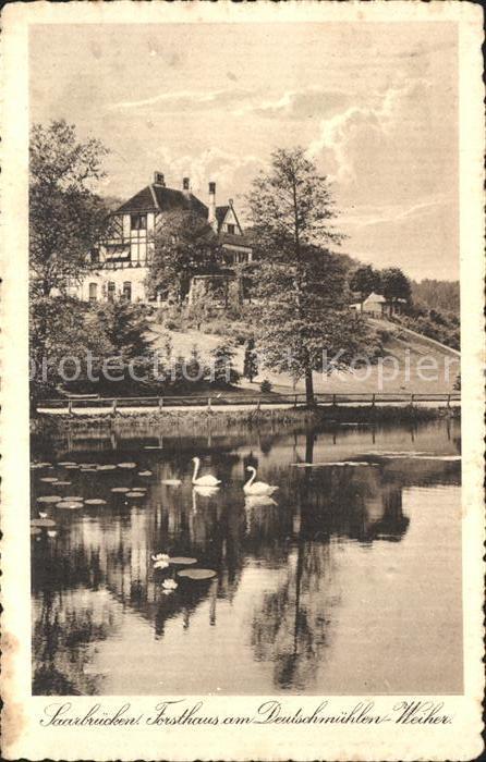 SAARBRueCKEN Saarland Forsthaus am Deutschmuehlen-Weiher