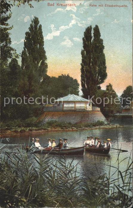 Bad Kreuznach Nahe mit Elisabethenquelle Boote