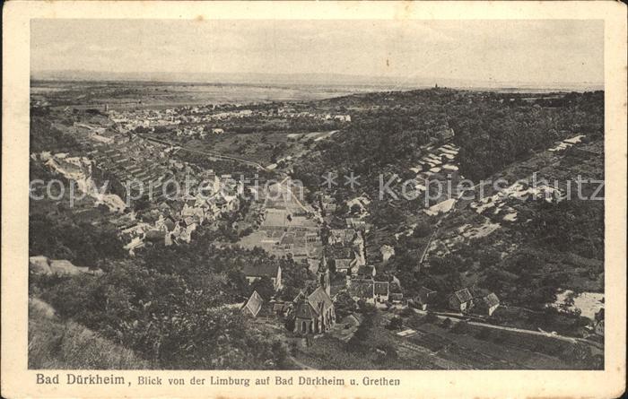 Bad Duerkheim Blick von der Limburg mit Grethen