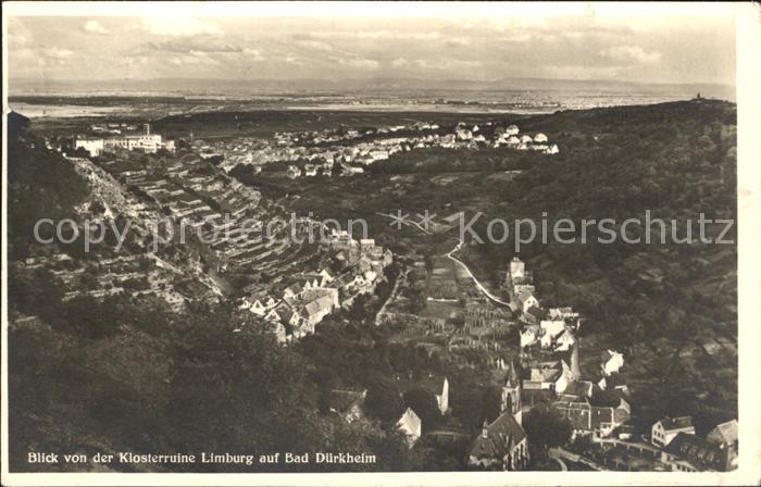 Bad Duerkheim Blick von Klosterruine Limburg
