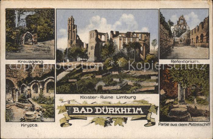 Bad Duerkheim Klosterruine Limburg Refektorium Mittelschiff Krypte Kreuzgang