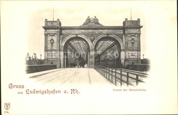 Ludwigshafen Rhein Portal der Rheinbruecke