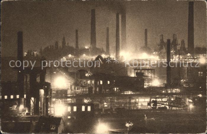 Voelklingen Eisenwerkte bei Nacht