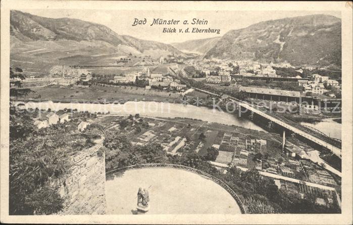 Bad Muenster Stein Ebernburg Blick von der Ebernburg