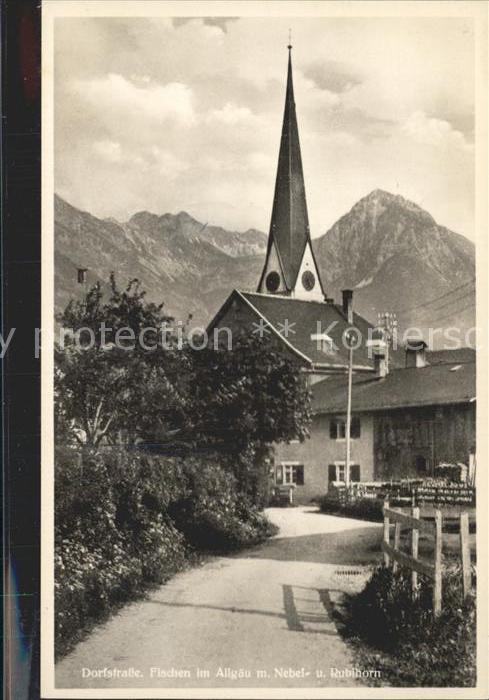 Fischen Allgaeu Dorfstrasse Nebelhorn