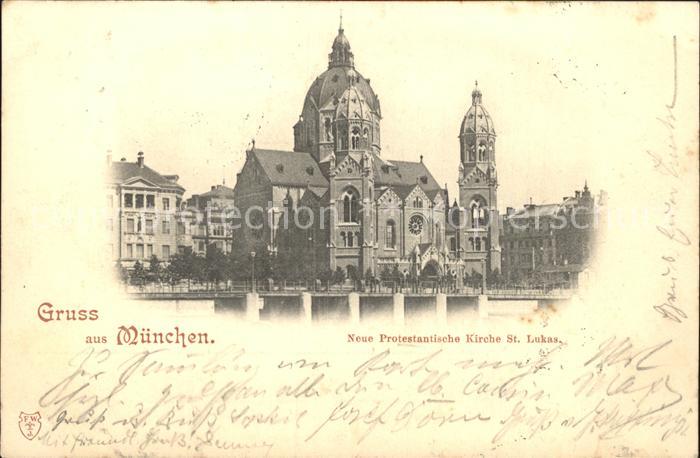 Muenchen Bayern Neue Protestantische Kirche St Lukas