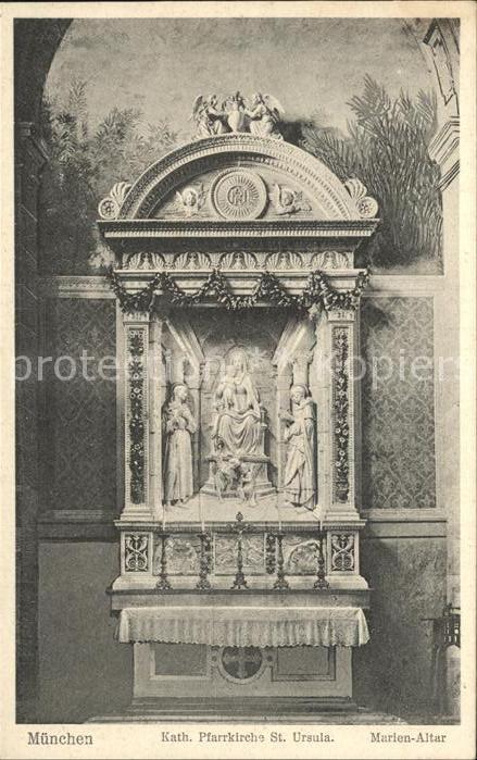 Muenchen Bayern Katholische Pfarrkirche St Ursula Marlen Altar