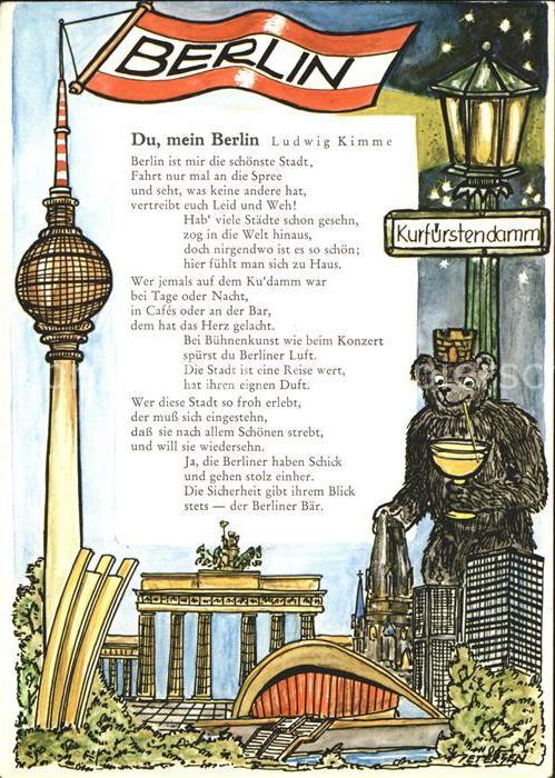 BERLIN CITY Kurfuerstendamm Lied Du mein Berlin