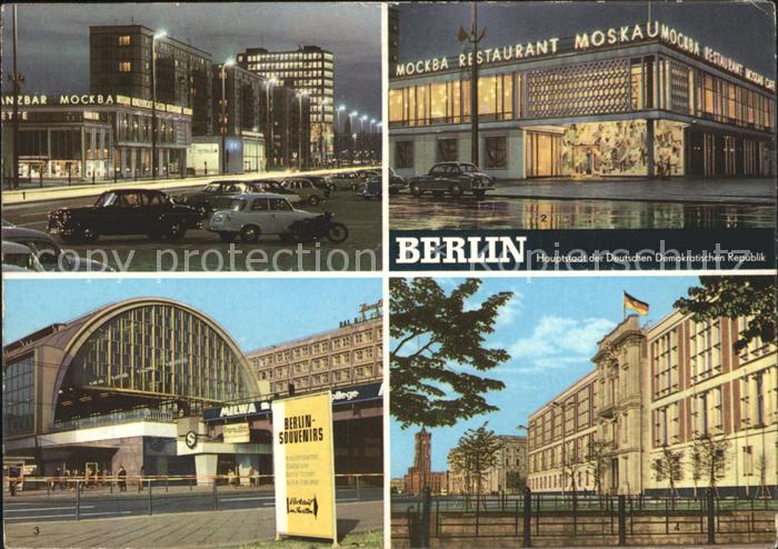 BERLIN CITY Karl Marx Allee Restaurant Moskau Bahnhof Alexanderplatz