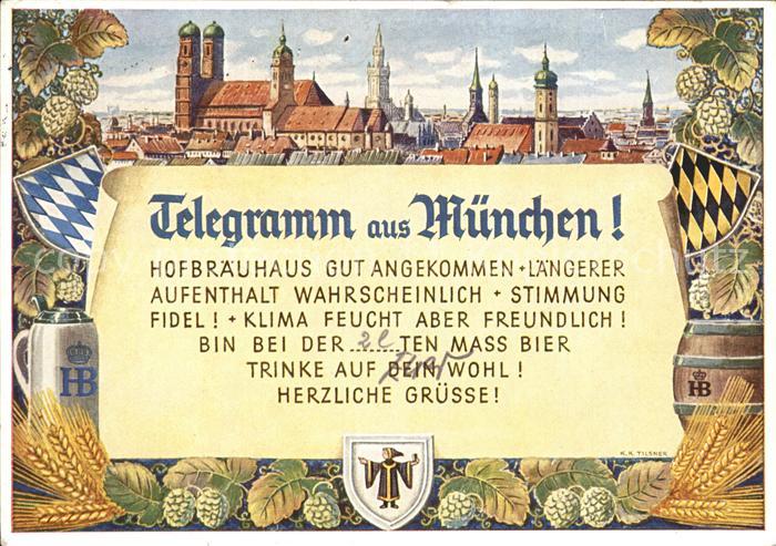 Muenchen Bayern Telegramm Oktoberfest