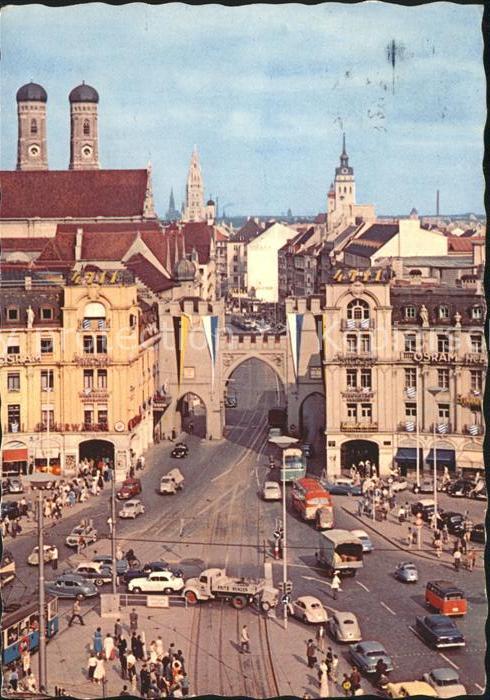 Muenchen Bayern Stachus Karlstor