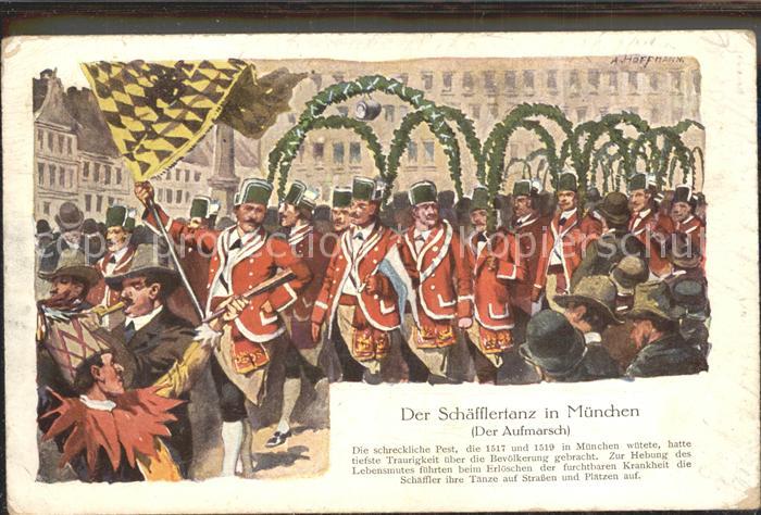 Muenchen Bayern Schaefflertanz Aufmarsch