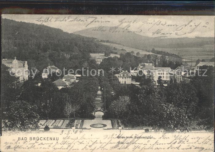 Bad Brueckenau Blick vom Schlosshotel