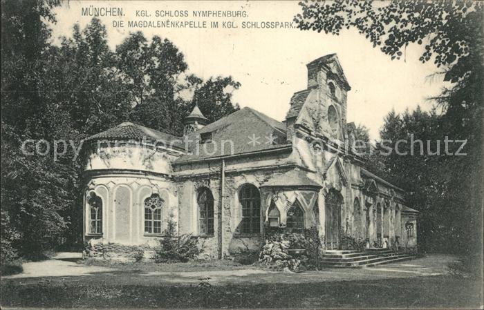 Muenchen Bayern Kgl Schloss Nymphenburg Magdalenenkapelle Schlosspark