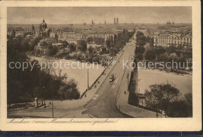Muenchen Bayern Blick vom Maximilianeum