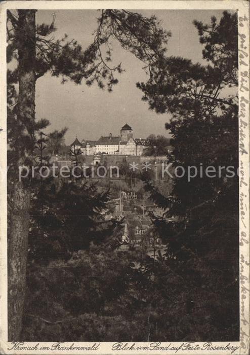 Kronach Oberfranken Feste Rosenberg