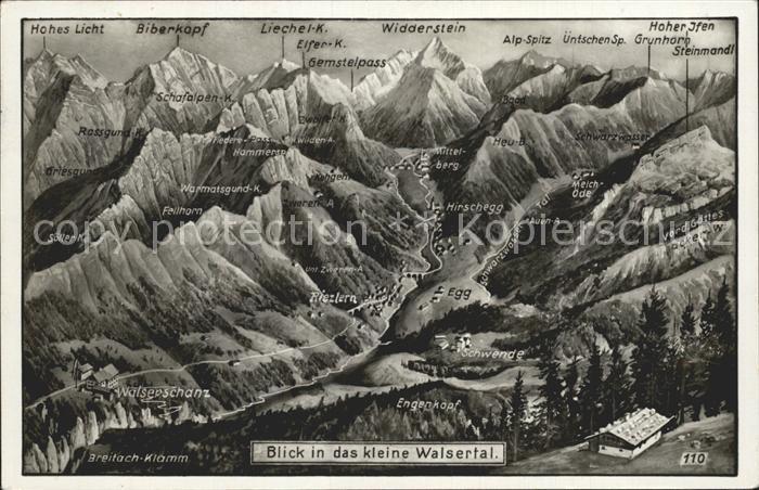 Kleinwalsertal Panoramakarte