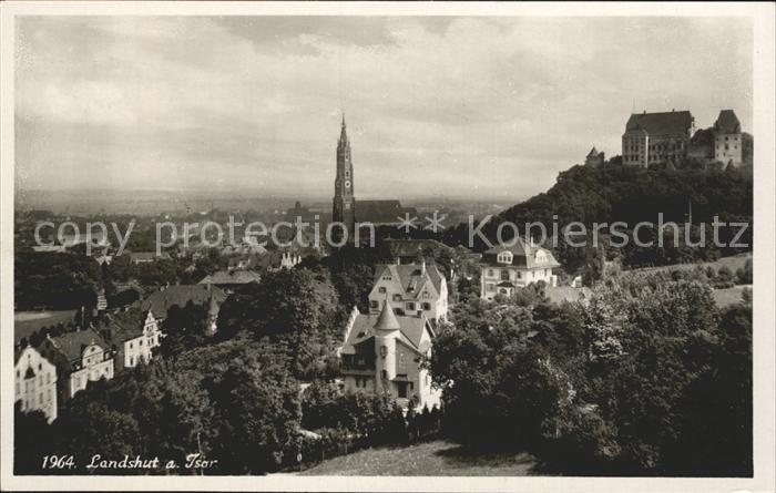 Landshut Isar Panorama Schloss Kirche