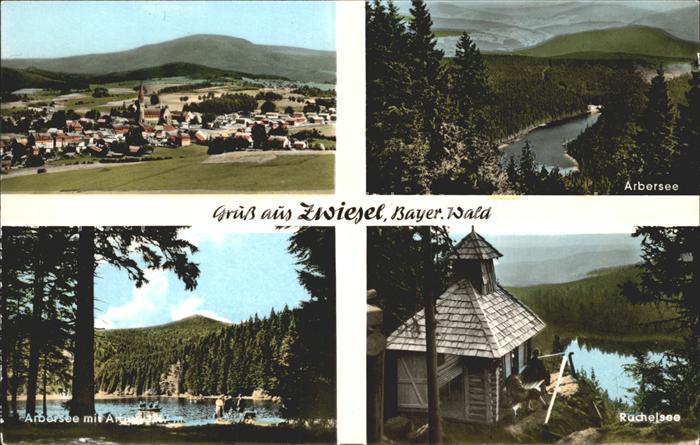 Zwiesel Niederbayern Panorama Arbersee Rachelsee