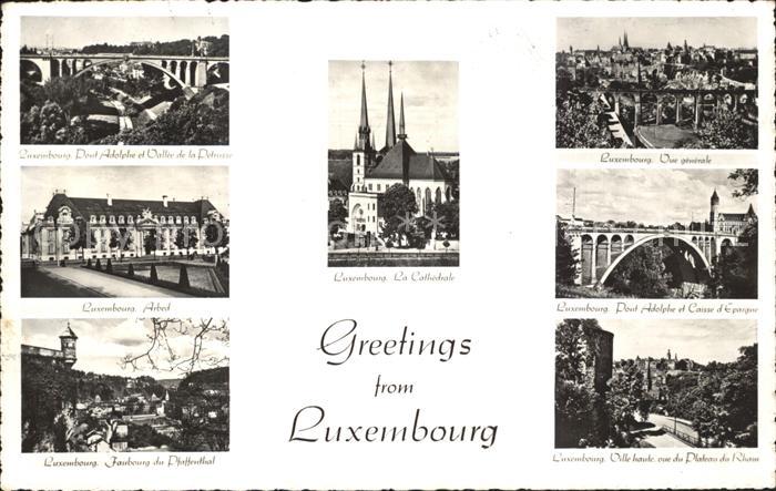 LUXEMBOURG  Luxemburg Pont Adolphe La Cathedrale Vue generale Arbed Faubourg du